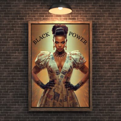 Black Power - African American Woman Empowerment Digital Wall Art