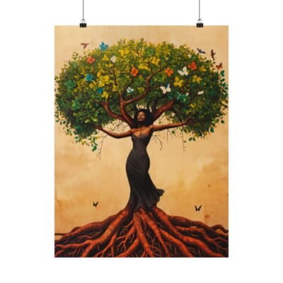 Rooted & Rising - Ancestral Tree of Life | African Heritage Poster