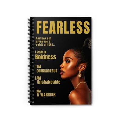 Fearless Faith-Based Spiral Notebook | Scripture Empowerment Journal