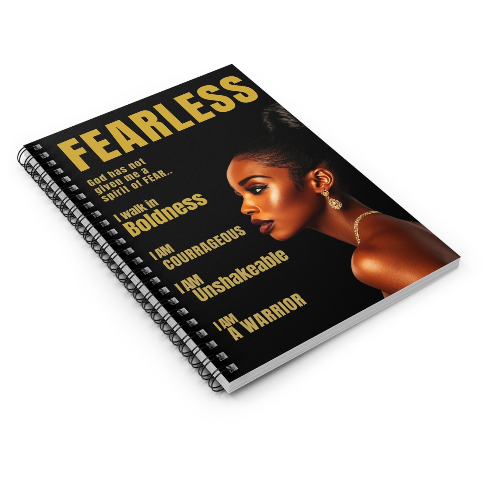 Fearless Faith-Based Spiral Notebook | Scripture Empowerment Journal - Image 3