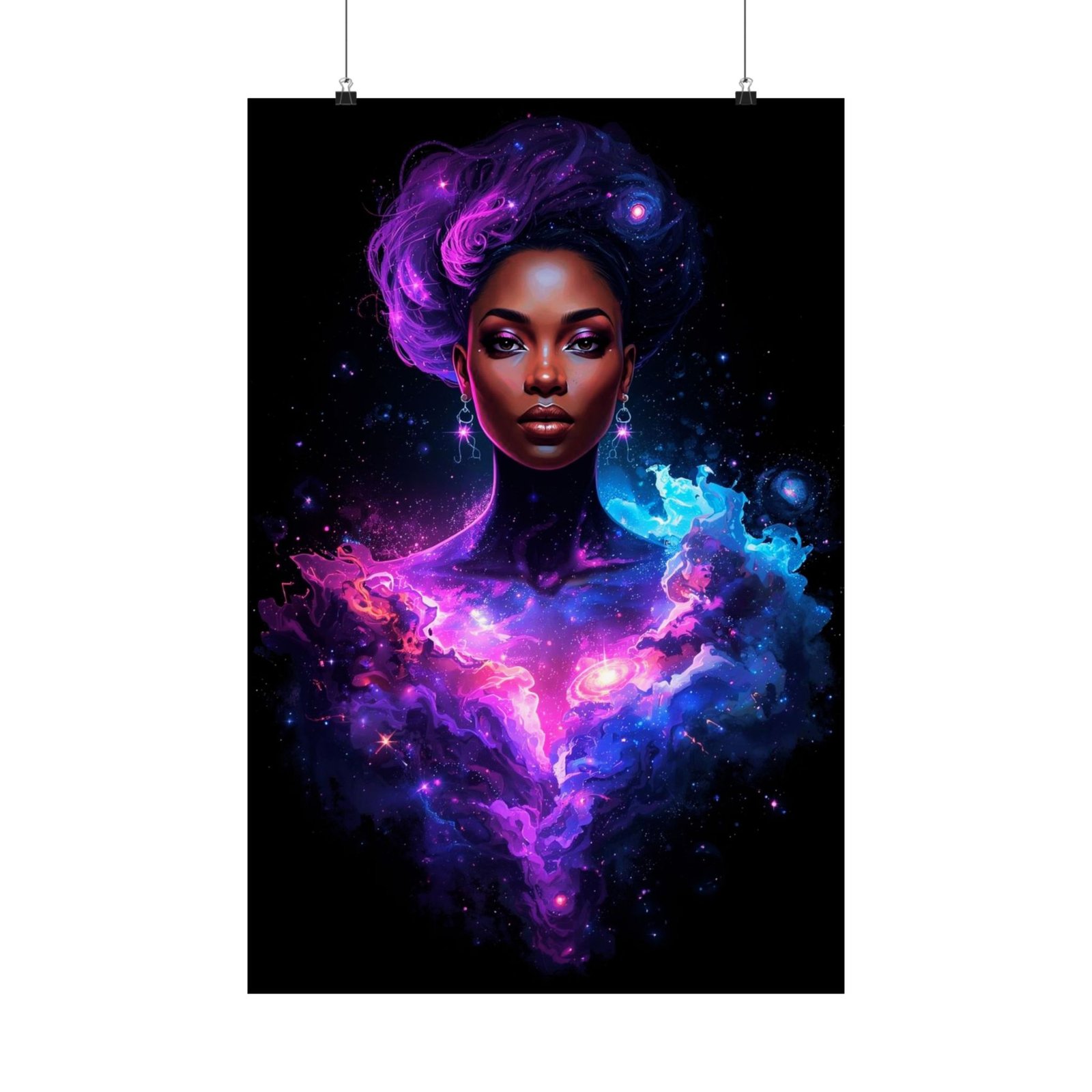 Constellation Queen - Cosmic Wall Art | Afrofuturism Poster - Image 3