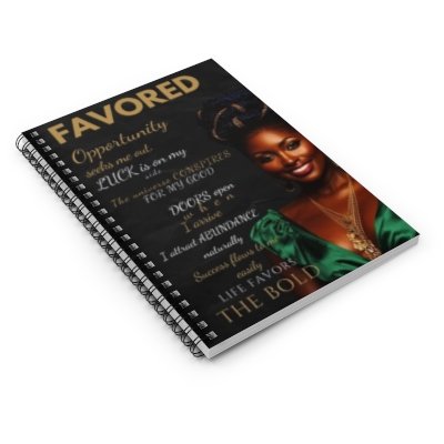 Favored Empowerment Spiral Notebook | Abundance Affirmation Journal - Image 3