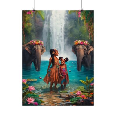 BLESSED WATERS – Fine Art Poster | Protection, Ancestral Grace, Sacred Becoming