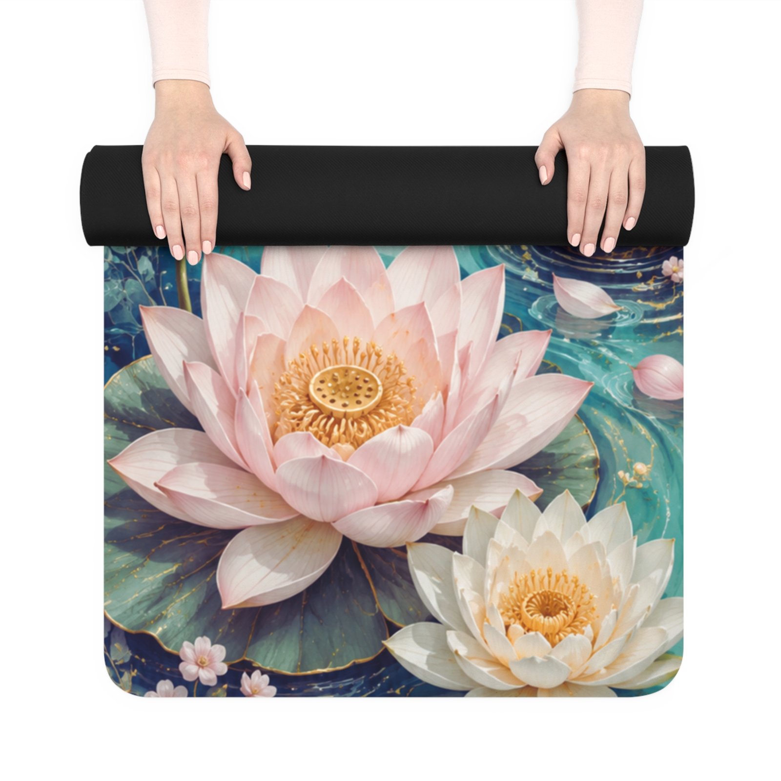 Bloom Gently, Flow Freely Lotus Yoga Mat - Image 3