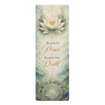 Breathe In Peace, Breathe Out Doubt Lotus Yoga Mat