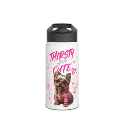 Thirsty But Cute Dog Stainless Steel Water Bottle