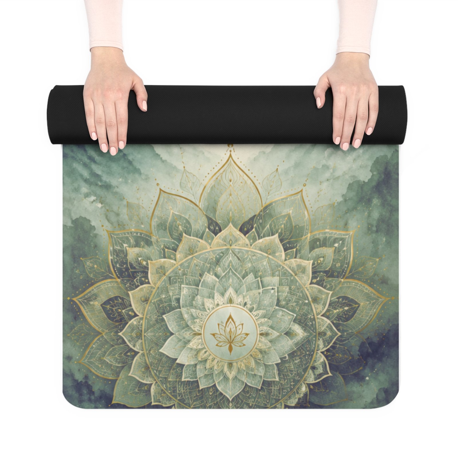 Breathe In Peace, Breathe Out Doubt Lotus Yoga Mat - Image 3