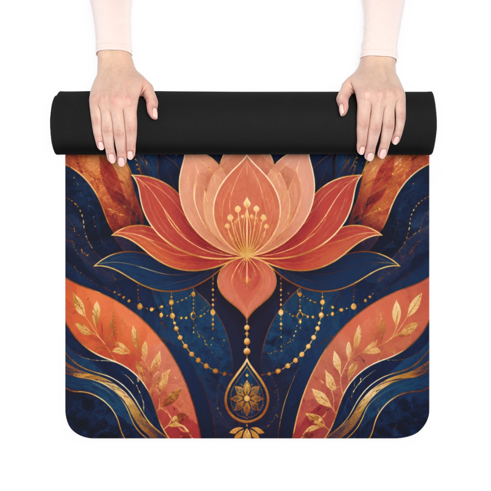 Move with Breath, Rest in Stillness Lotus Yoga Mat - Image 3