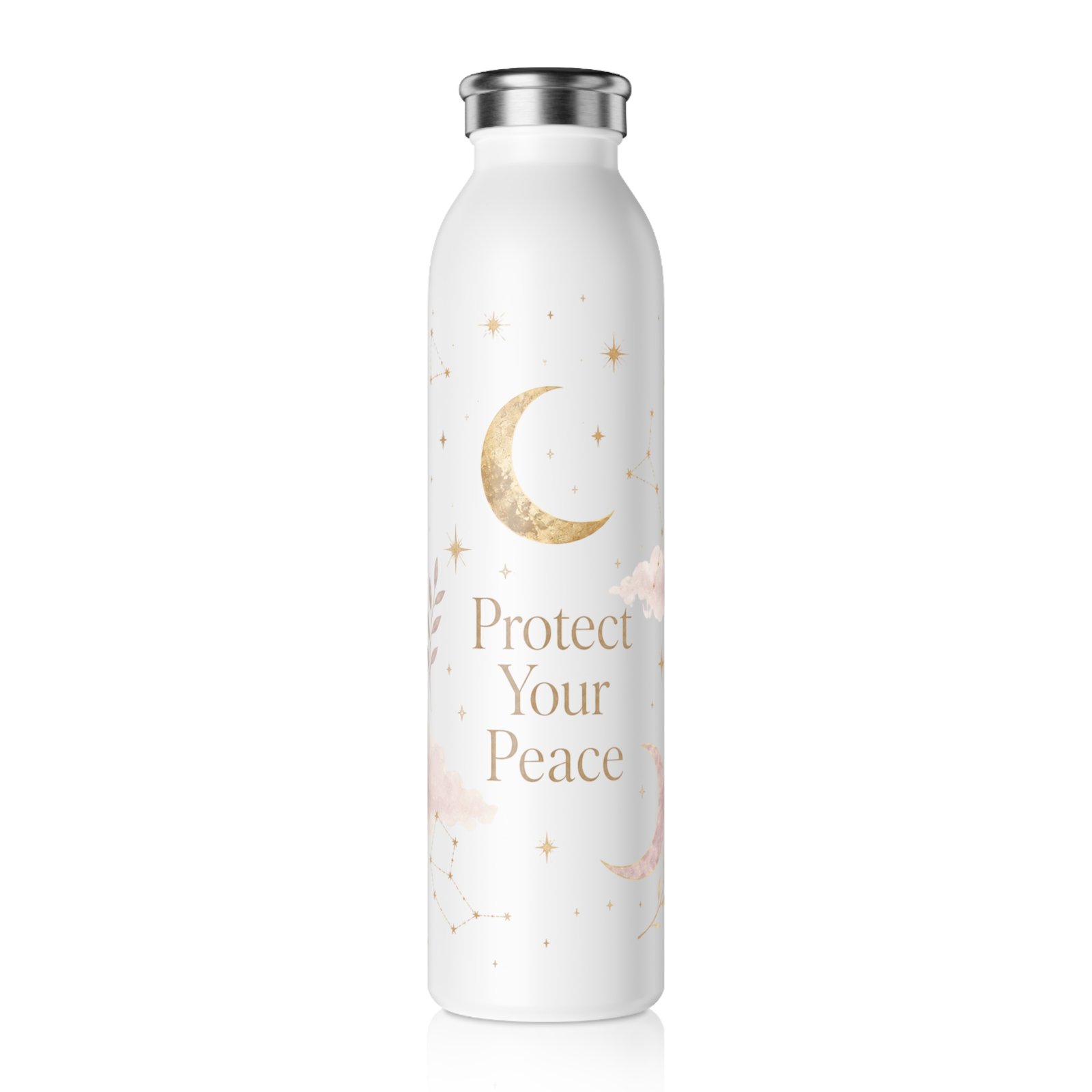 Protect Your Peace Celestial Stainless Steel Water Bottle, 20 oz
