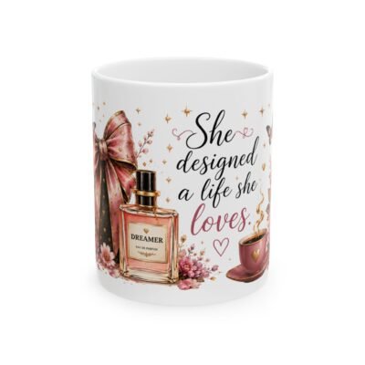 She Designed a Life She Loves Floral Ceramic Mug