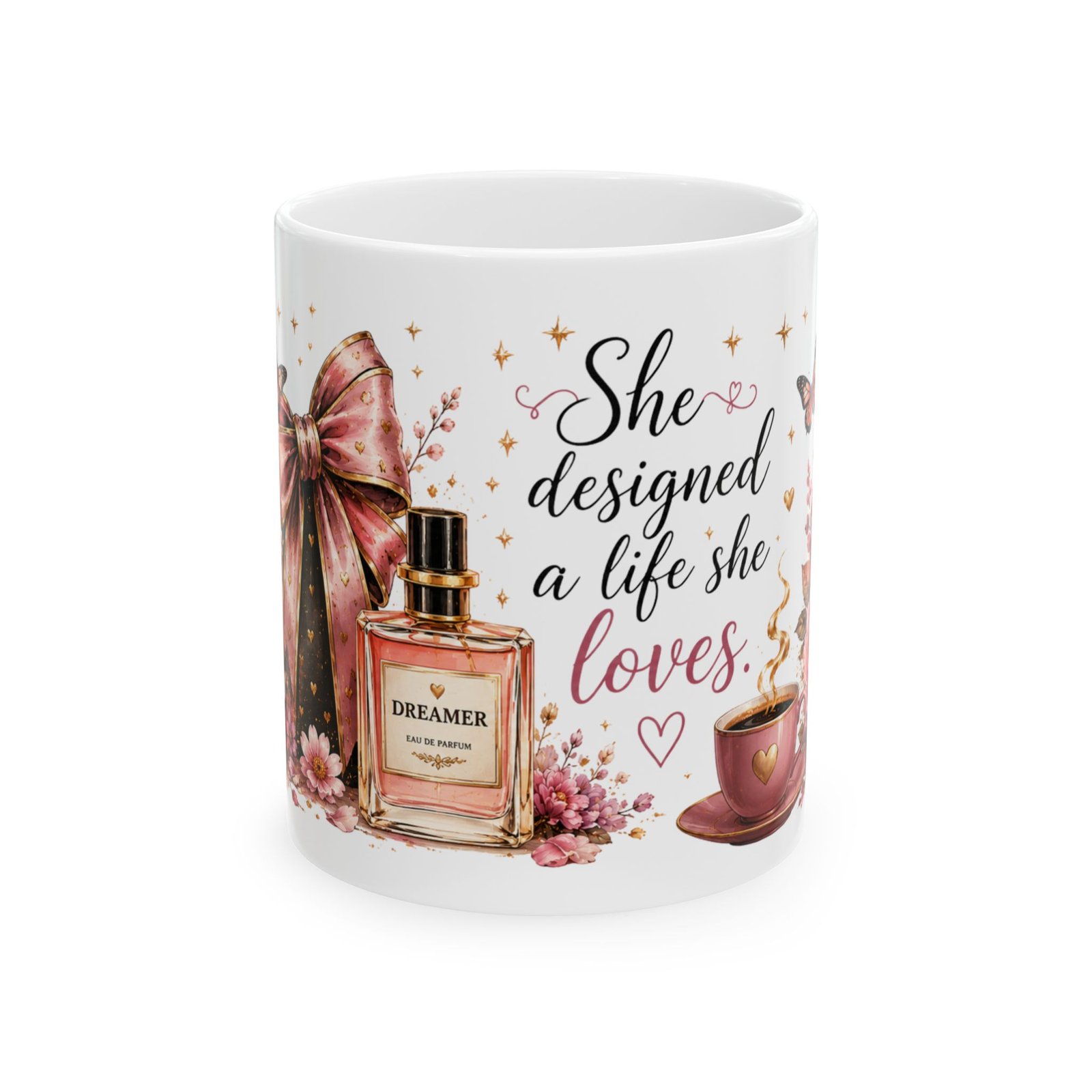 She Designed a Life She Loves Floral Ceramic Mug