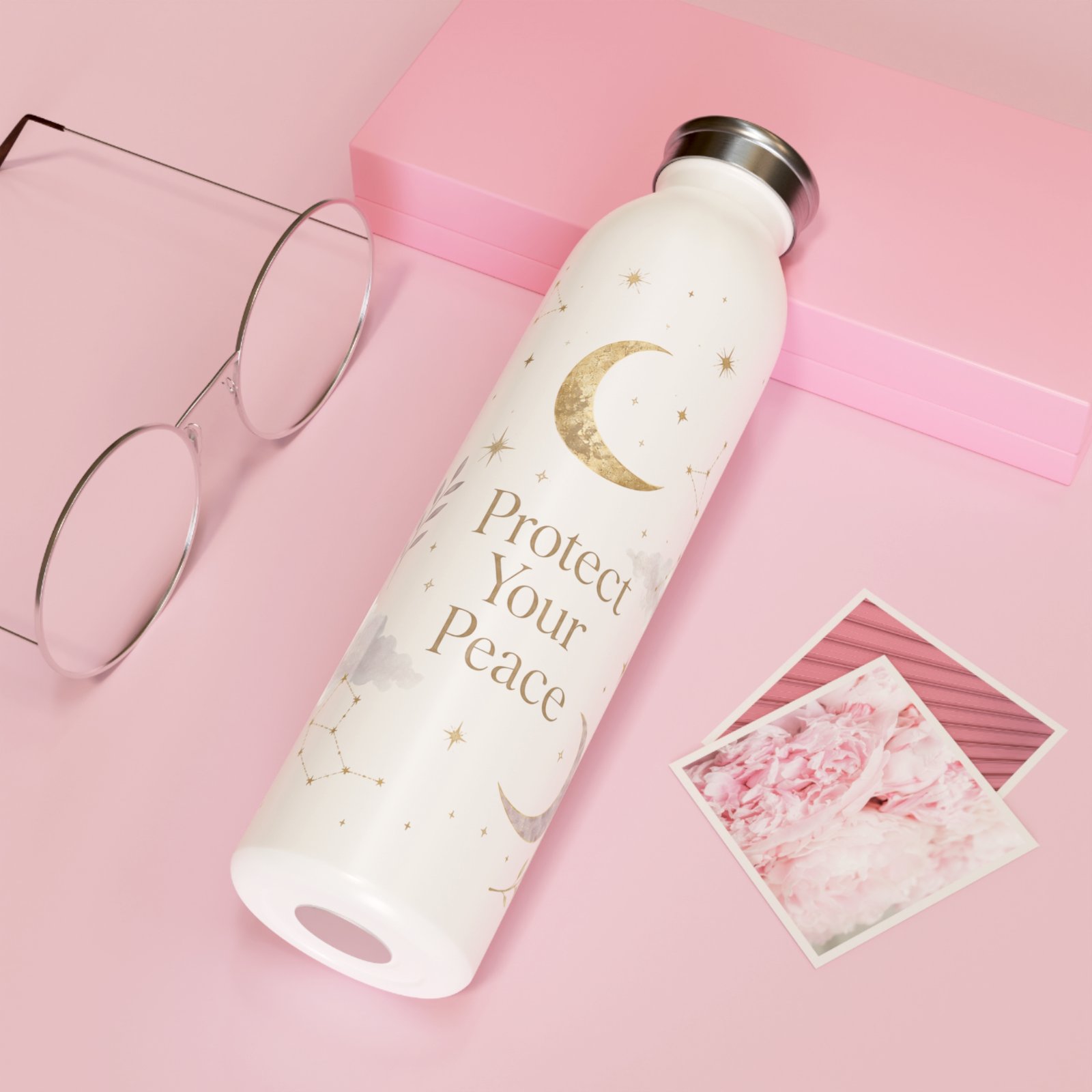 Protect Your Peace Celestial Stainless Steel Water Bottle, 20 oz - Image 7