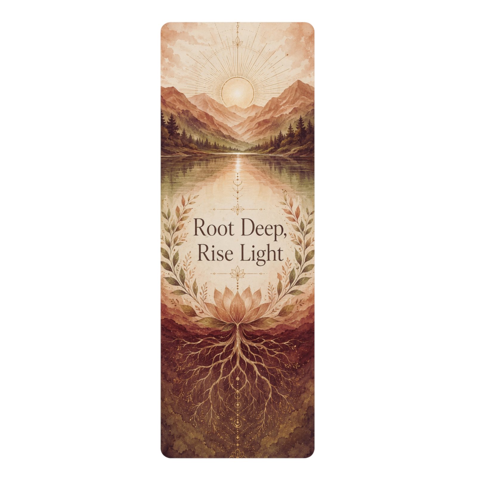 Root Deep, Rise Light Mountain Lotus Yoga Mat