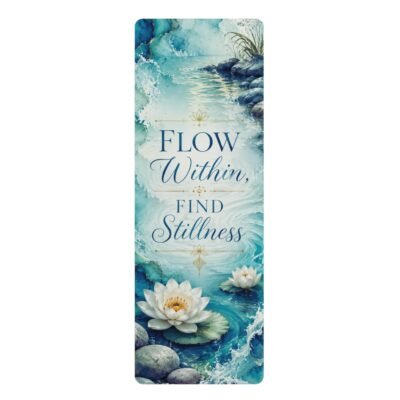 Flow Within, Find Stillness Lotus Yoga Mat
