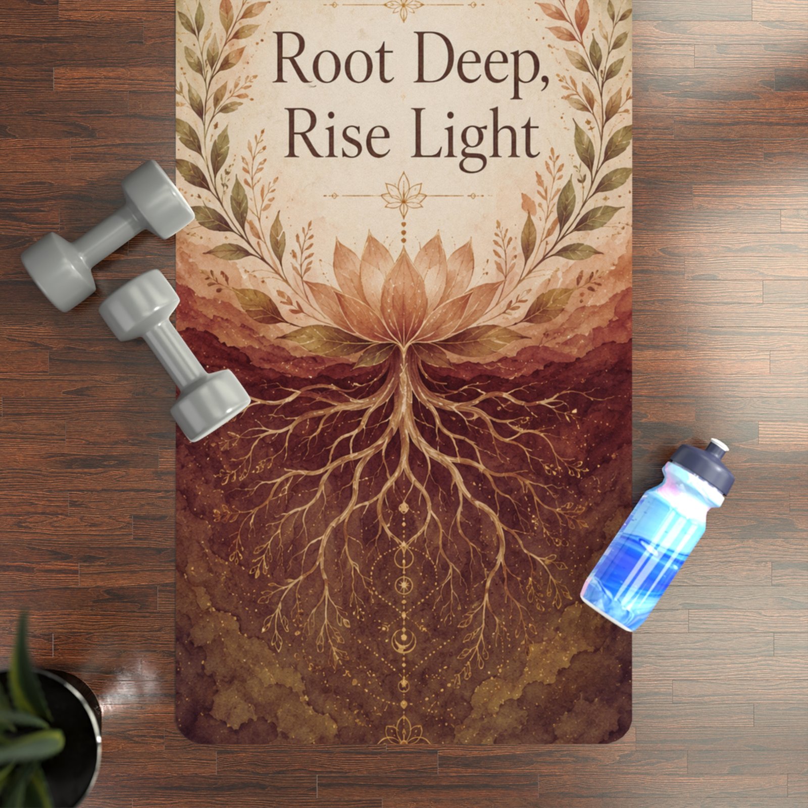 Root Deep, Rise Light Mountain Lotus Yoga Mat - Image 4