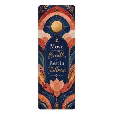 Move with Breath, Rest in Stillness Lotus Yoga Mat