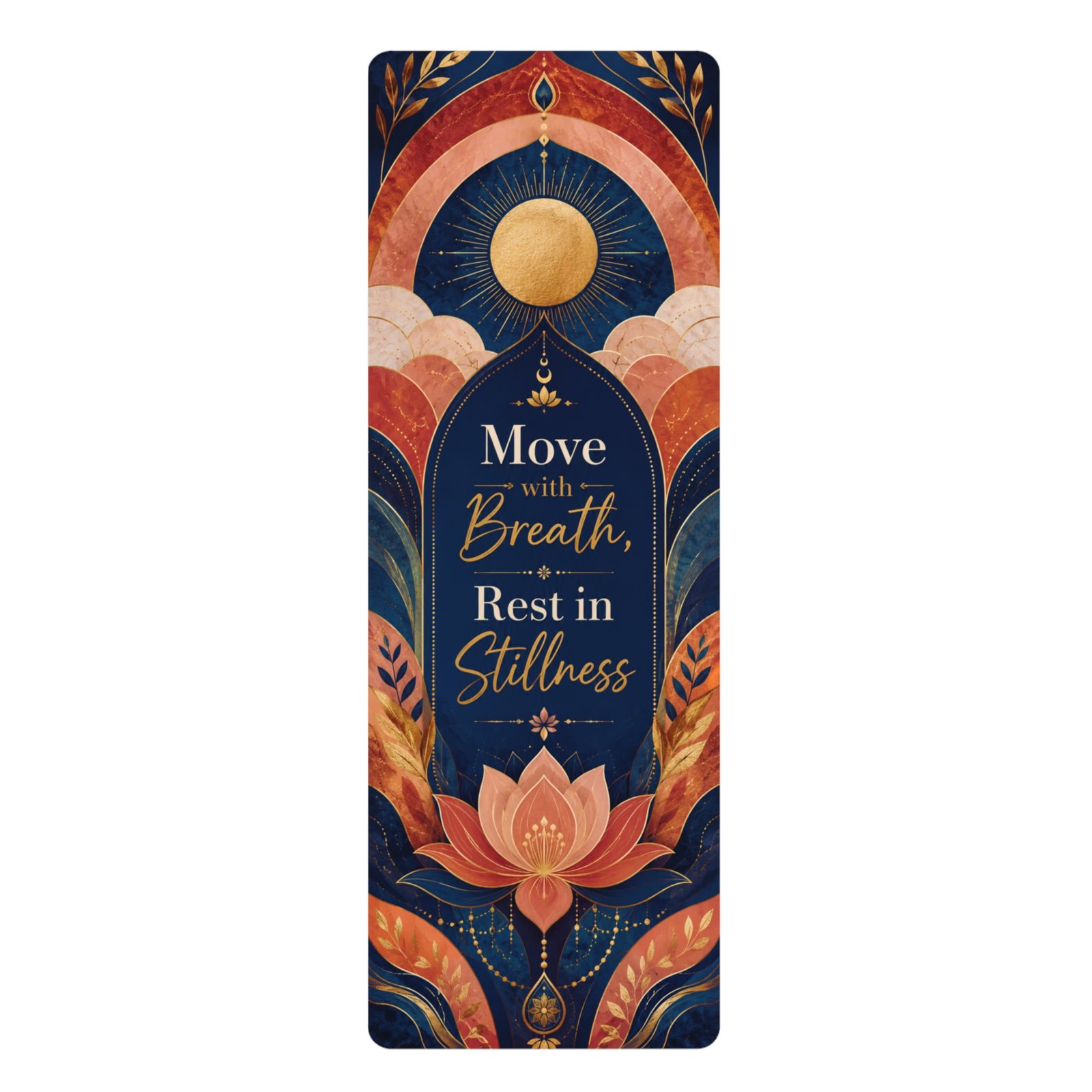 Move with Breath, Rest in Stillness Lotus Yoga Mat