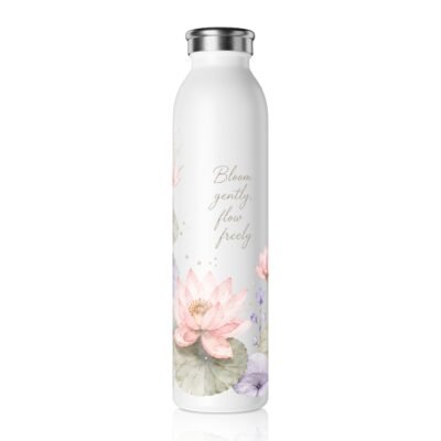 Bloom Gently Flow Freely Lotus Stainless Steel Water Bottle, 20 oz
