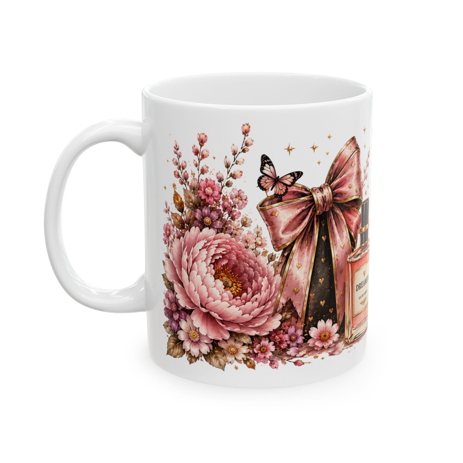 She Designed a Life She Loves Floral Ceramic Mug - Image 3